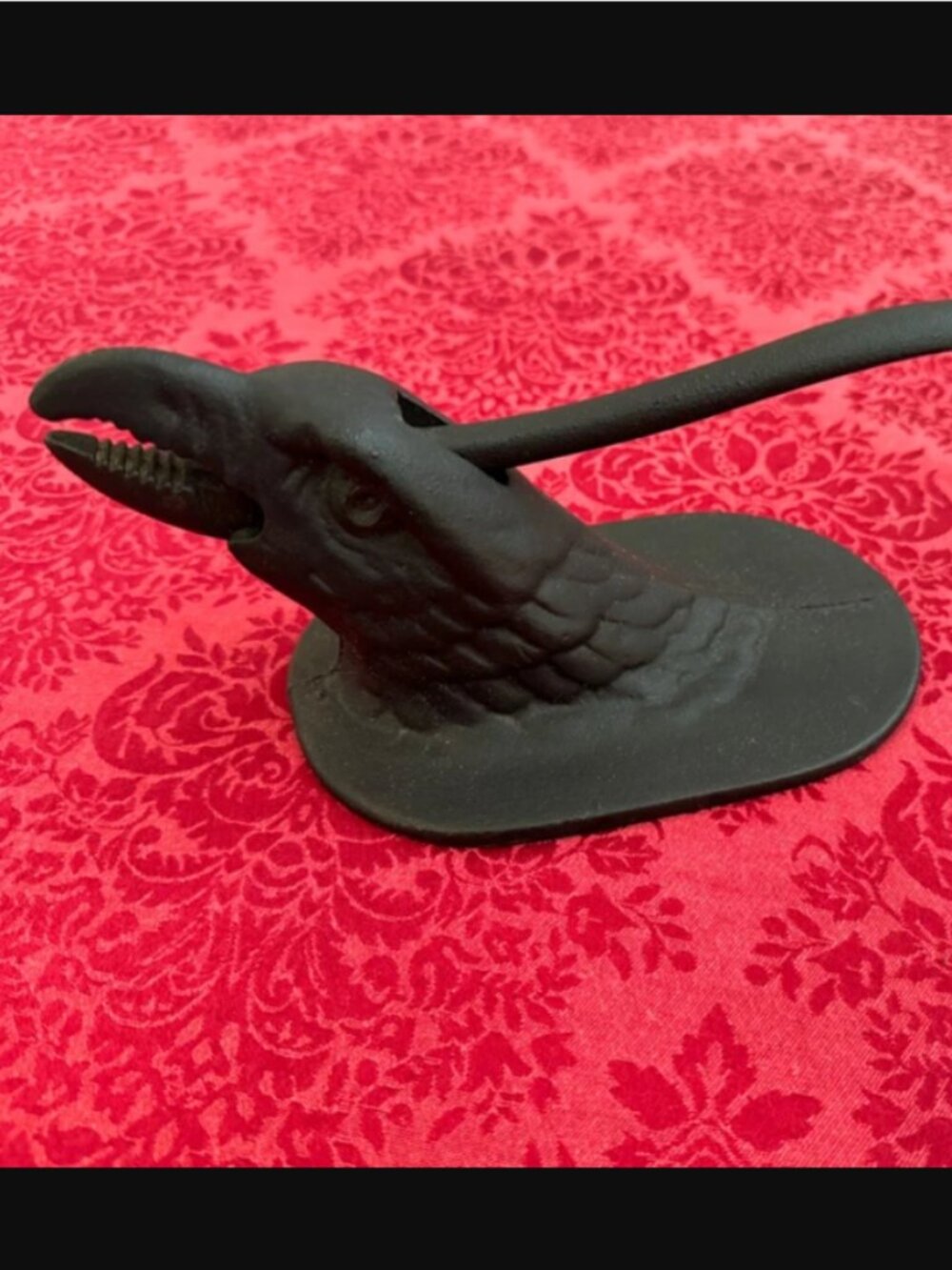 Vintage Cast Iron Eagle Bird's Head Lever Nutcracker Americana